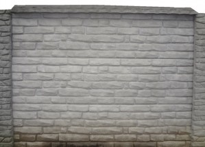 Забор бетонний “Римський камінь” з “дашком”