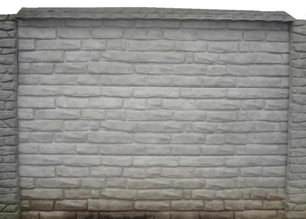 Забор із бетону (Єврозабор) "Римський камінь" з "дашком"